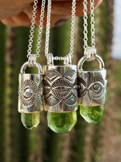 Peridot Eye II Talisman Necklace