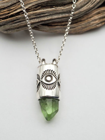Peridot Eye Talisman Necklace