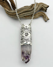 Brandberg Namibian Amethyst Big Eye/Fan Talisman Necklace