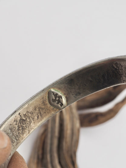 Whirling Log &amp; Arrow HANDMADE OLD STYLE PUNKERO HOLY MOUNTAIN CUFF - 7" WRIST 109grams!