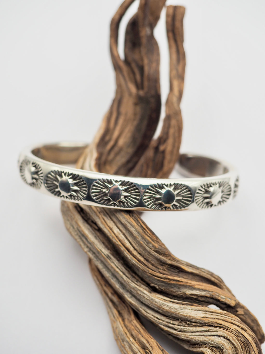 MTO Sunburst Hand Stamped Heavyweight Stacker Cuff