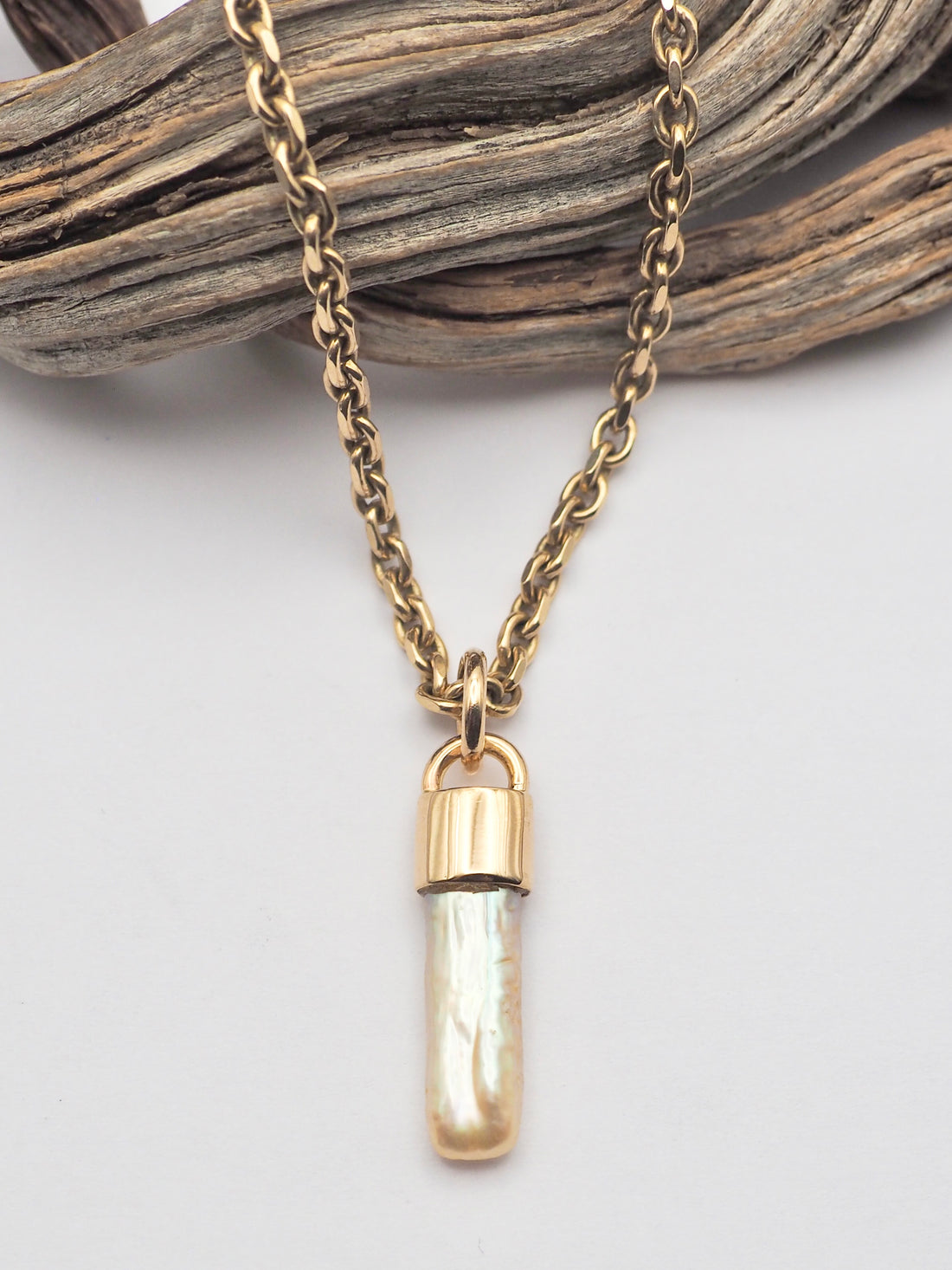 Pearl 14k Gold Mini Talisman E