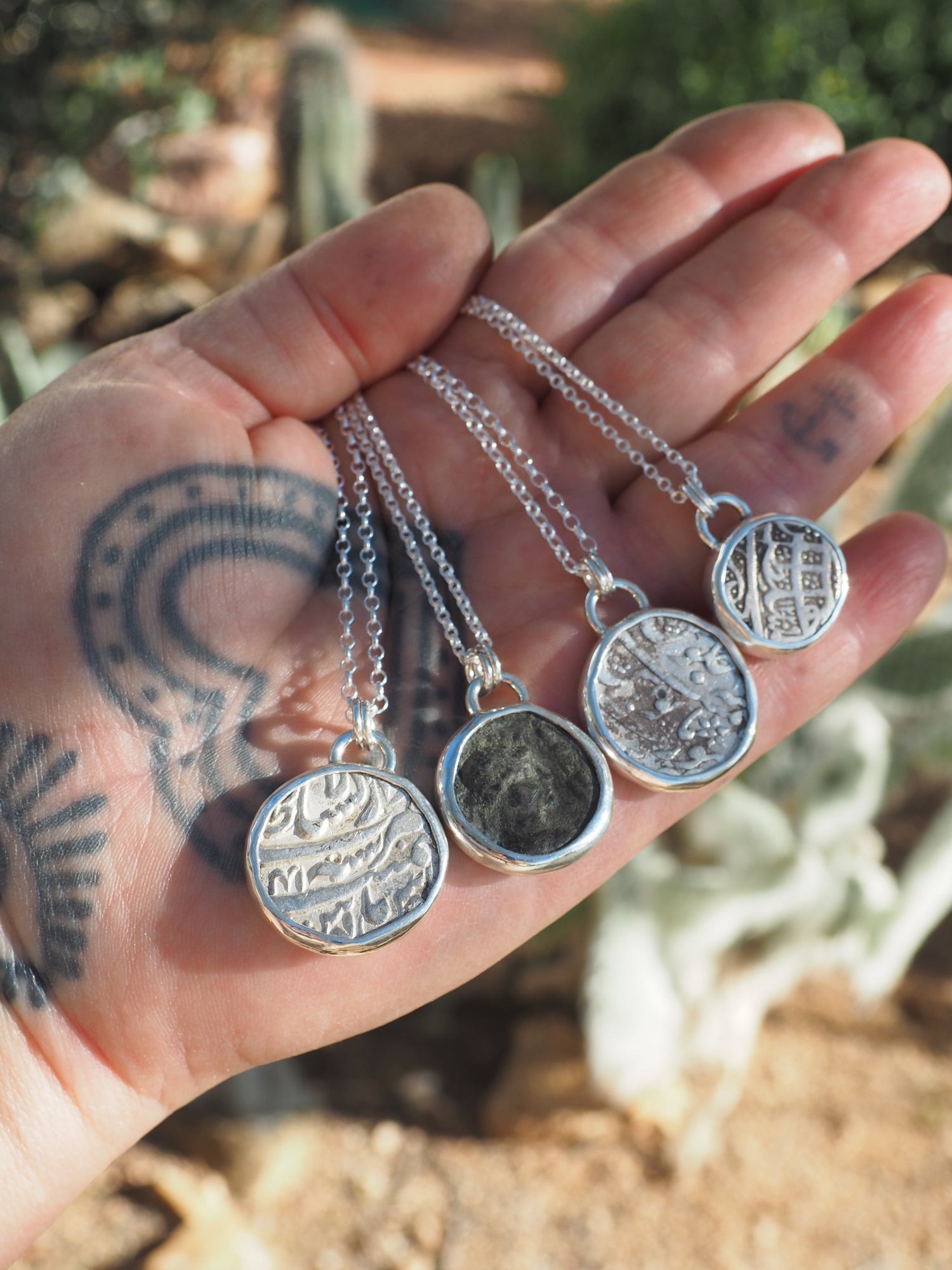 Ancient Roman Bronze Coin Talisman Necklace