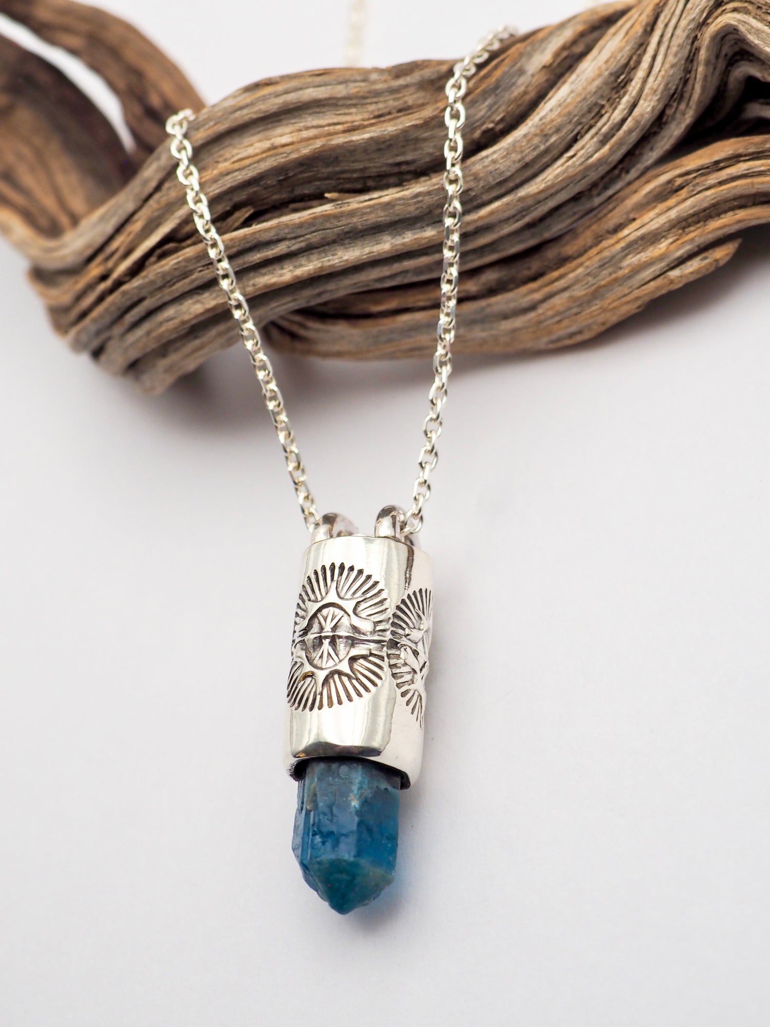 Blue Apatite Portal Talisman Necklace