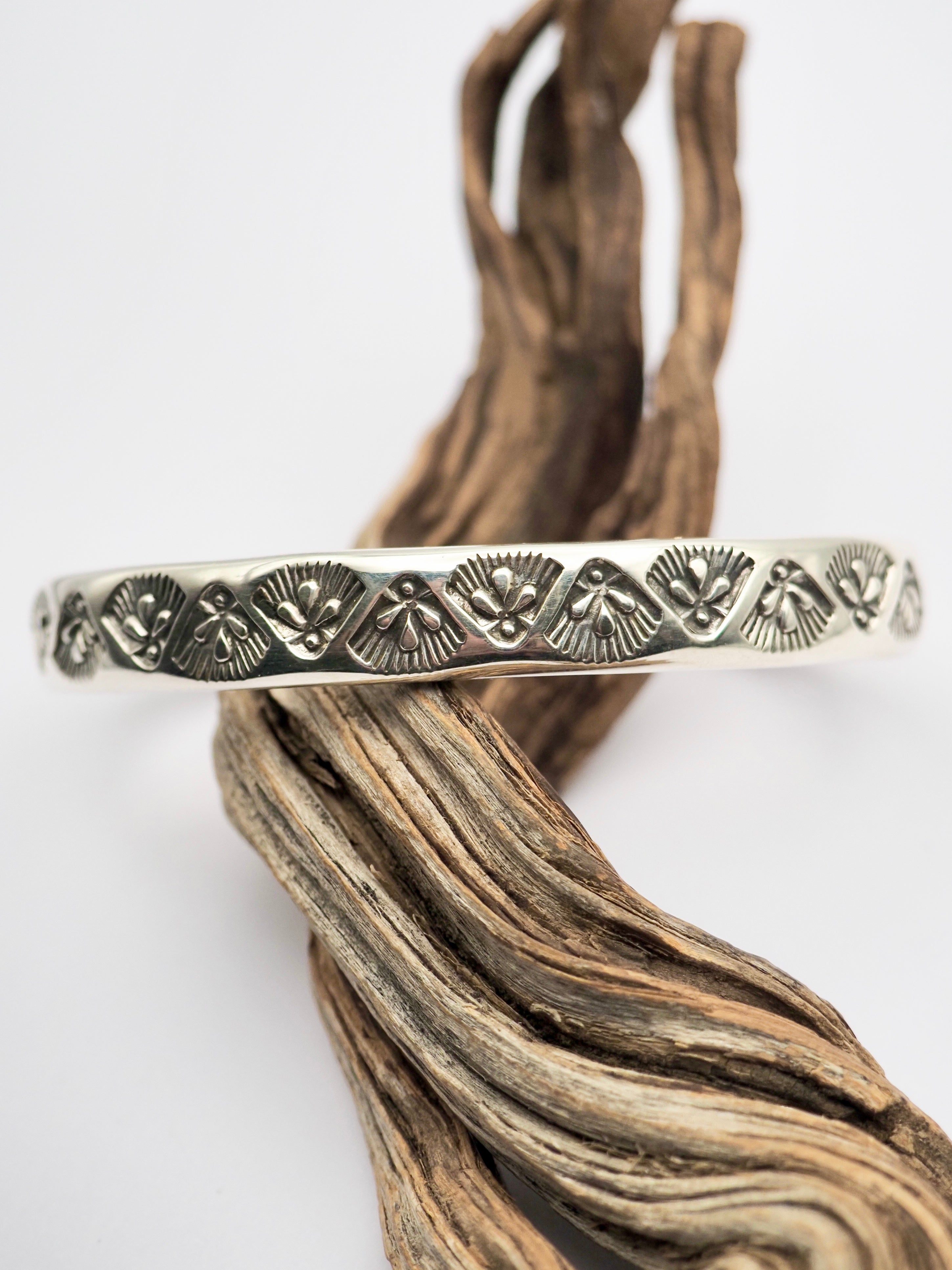 Opuntia Heavyweight Hand Stamped Stacker Cuff XS