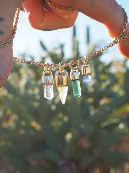 Yellow Sapphire 14k Gold Mini Talisman