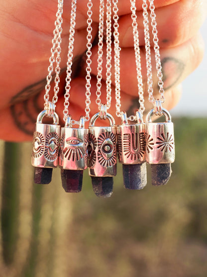 Sapphire Astral Eyes Talisman Necklace