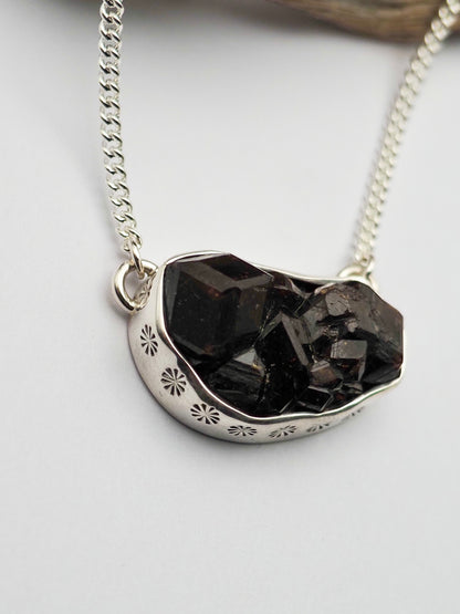 Small Mali Garnet Cluster Talisman Necklace