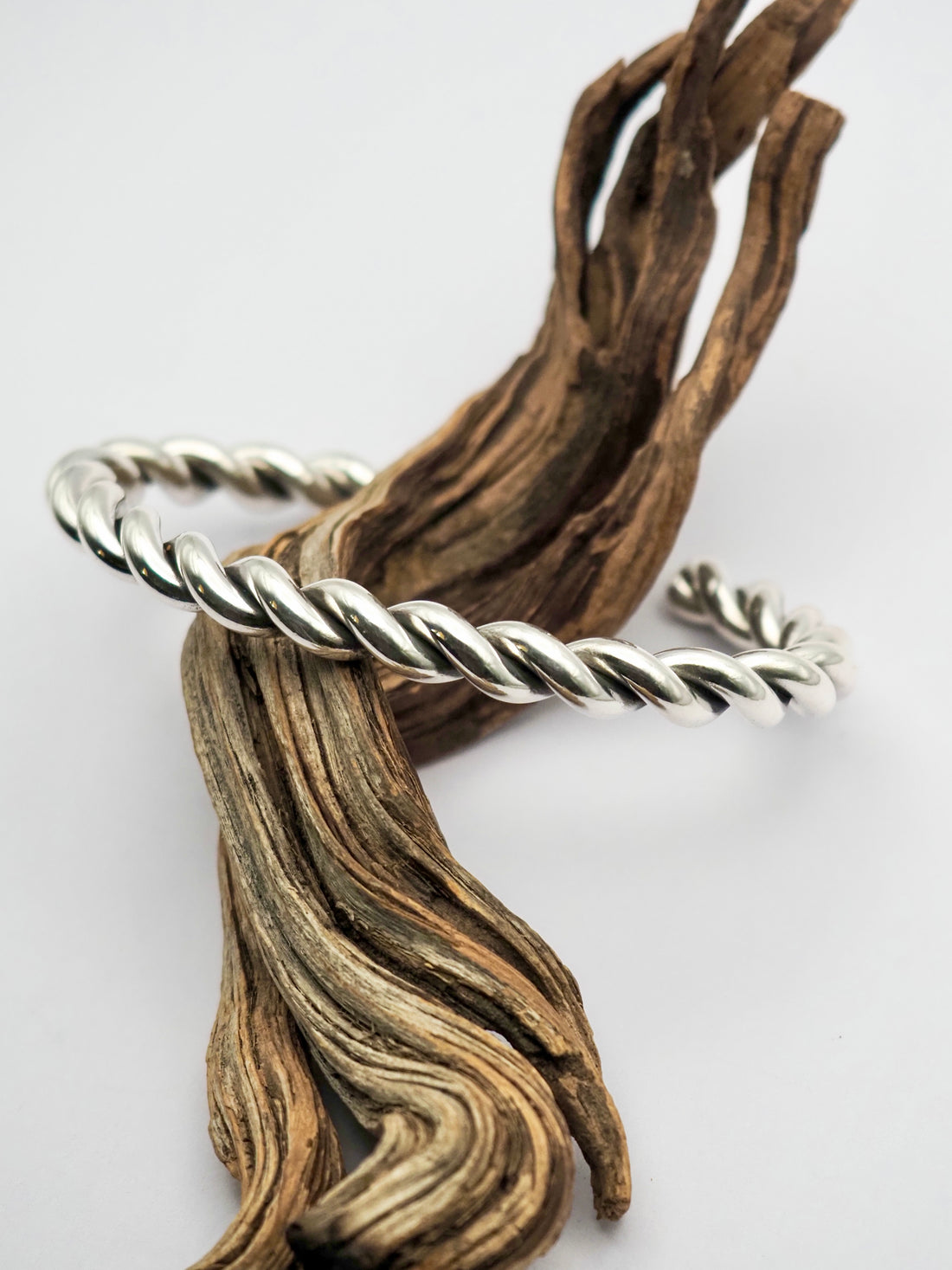 8g Fine Silver Twisted Stacker Cuff S/M