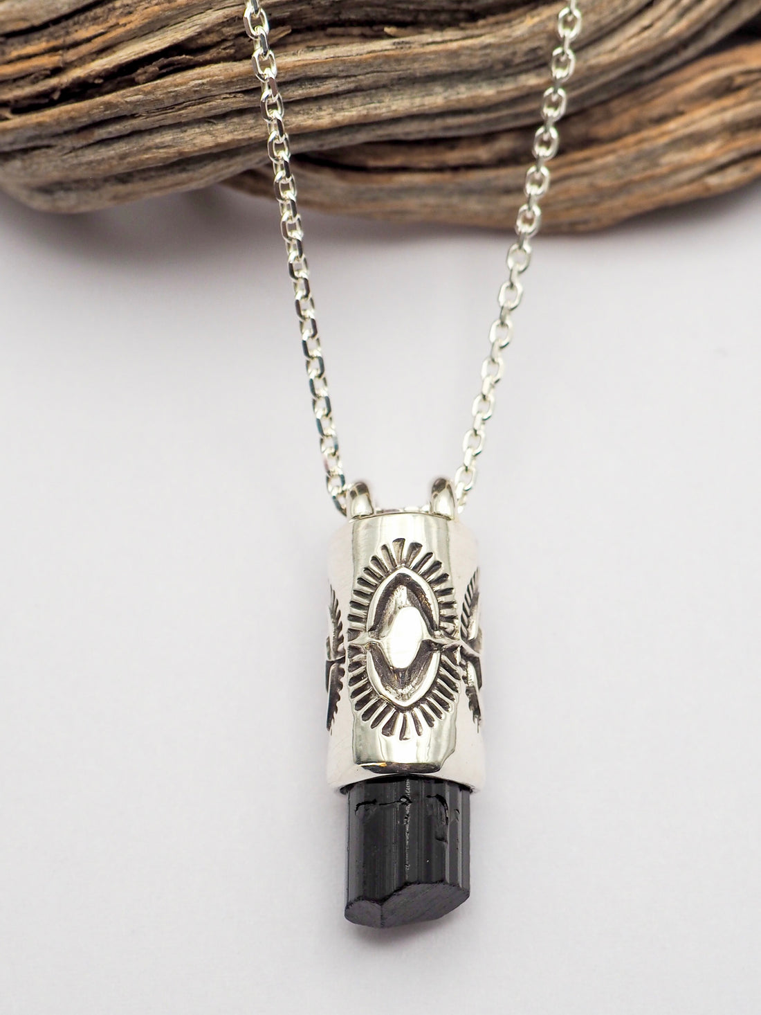 Black Tourmaline Yucca Talisman Necklace**