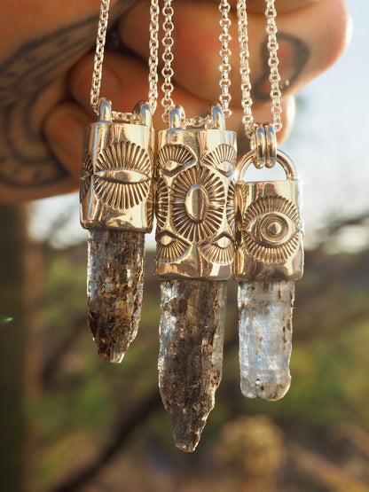 Blue Kyanite Eye Talisman Necklace