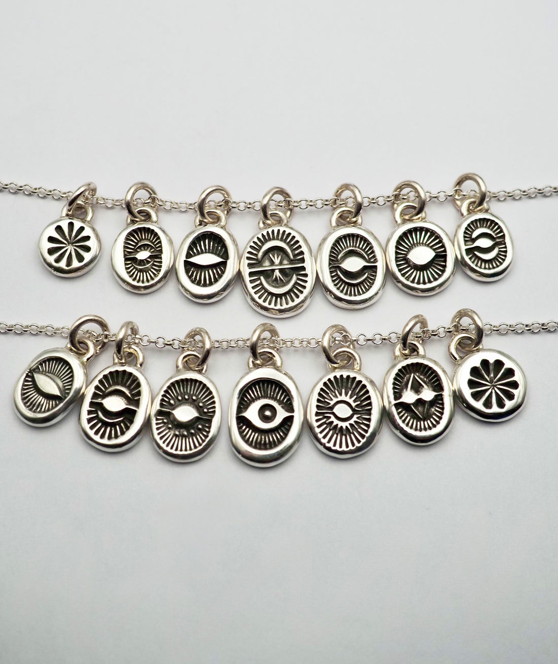 Sterling Silver Hand Stamped Pendant Necklace
