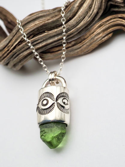 Peridot Eye Talisman Necklace