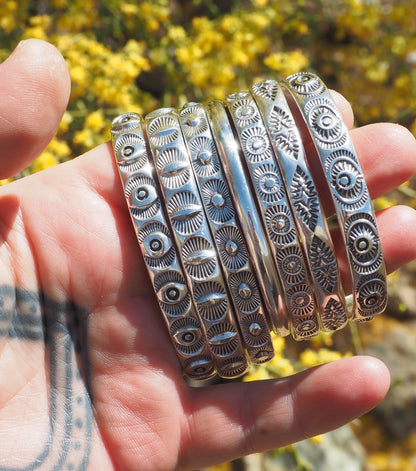 Tumbleweed II Heavyweight Hand Stamped Stacker Cuff XS