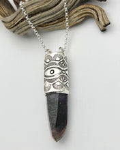 Brandberg Namibian Amethyst Big Eye/Fan Talisman Necklace