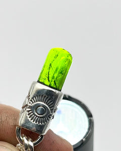 Dark Green Tourmaline Eye Talisman Necklace