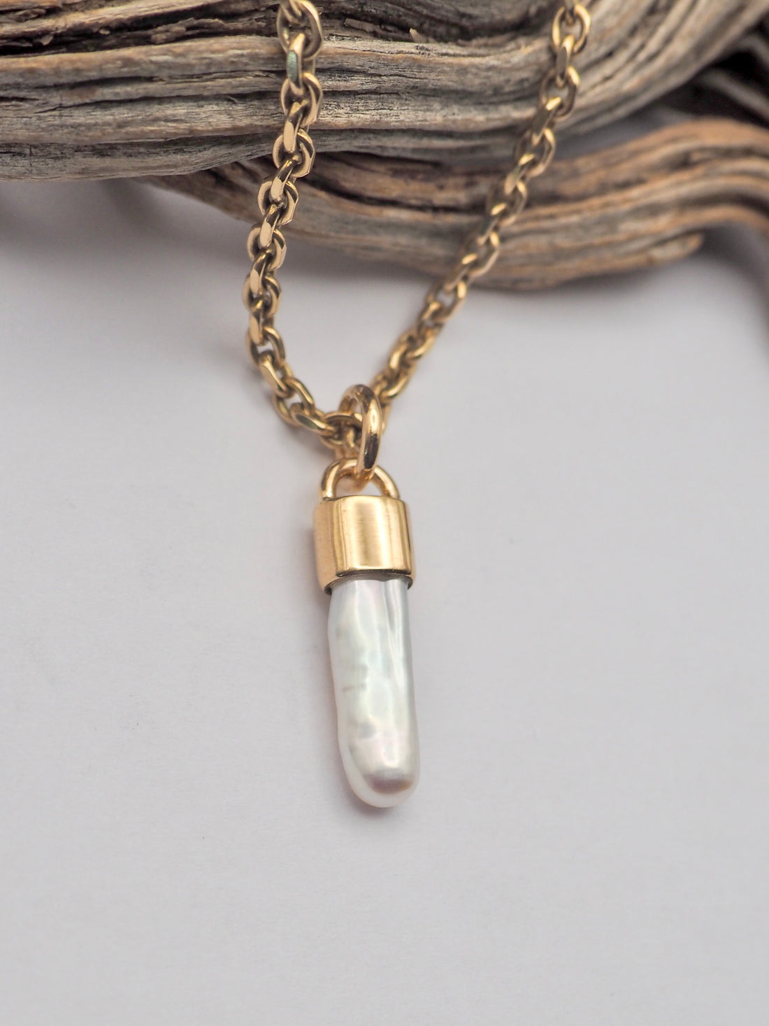 Pearl 14k Gold Mini Talisman F