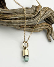 Congo Tourmaline 14k Gold O Ring Talisman Necklace