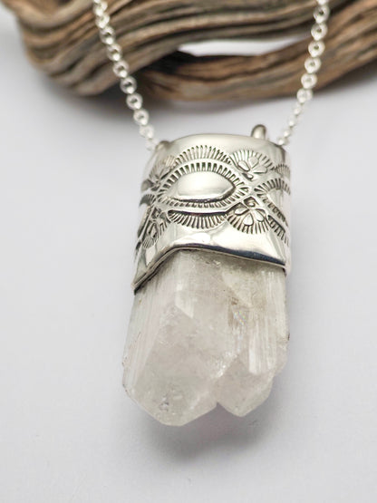 Danburite Eye/Prickly Pear Talisman Necklace