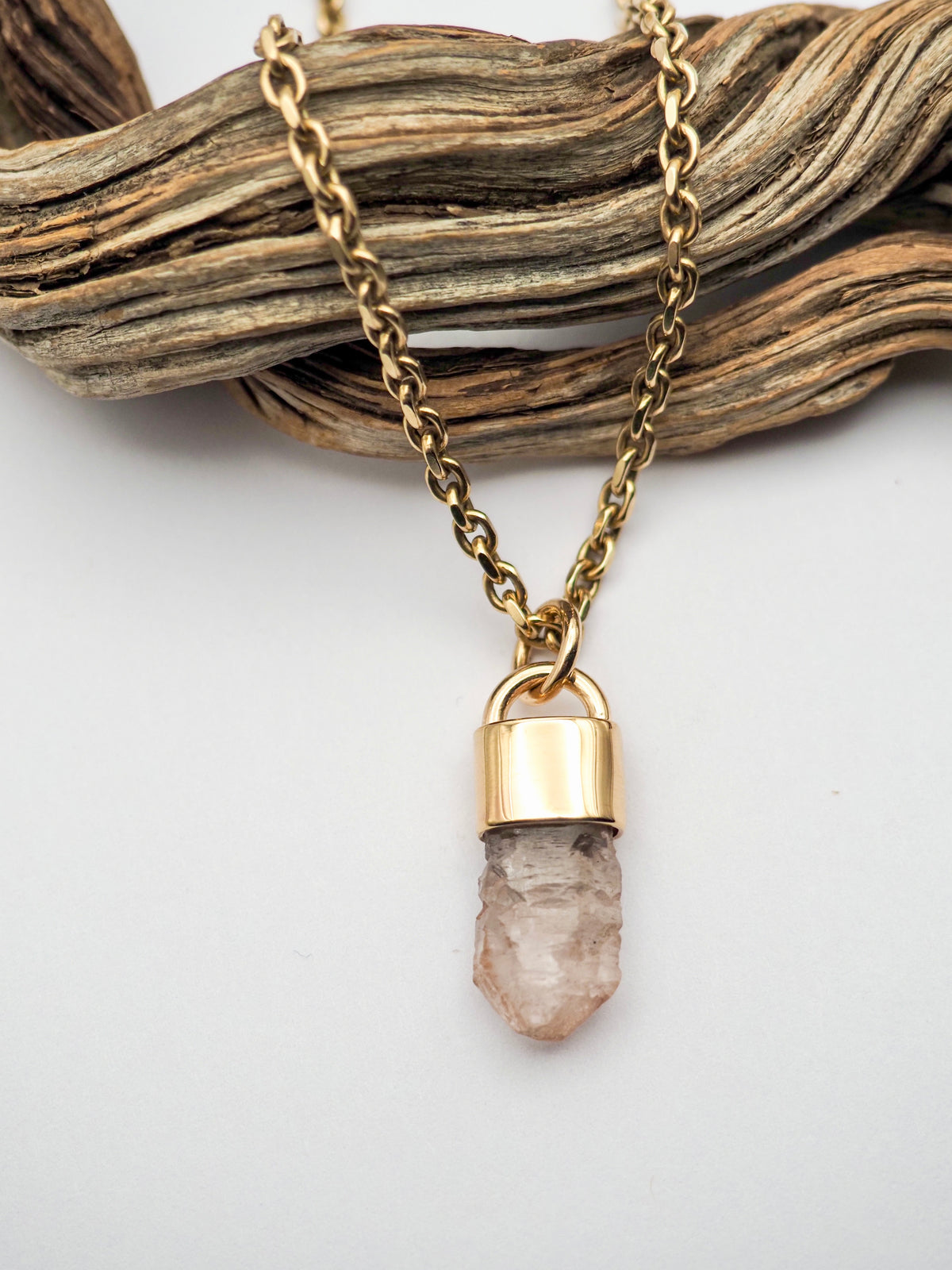 Nirvana Quartz 14k Gold Talisman