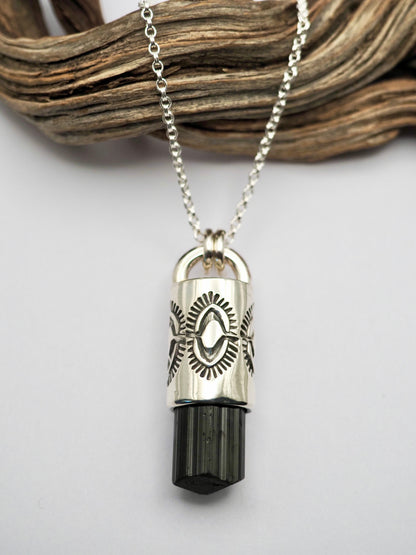 Black Tourmaline Yucca Talisman Necklace