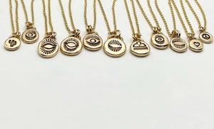 14k Gold Lucky Pendant Talisman Necklace