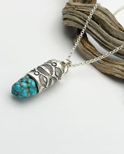 Lone Mountain Turquoise Nugget Eye/Fan Talisman Necklace