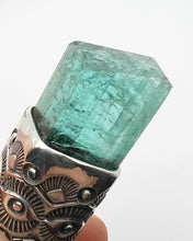 Blue Tourmaline Eye/Fan Talisman Necklace