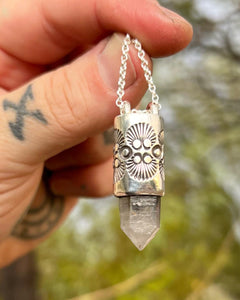 Tibetan Quartz Talisman Necklace