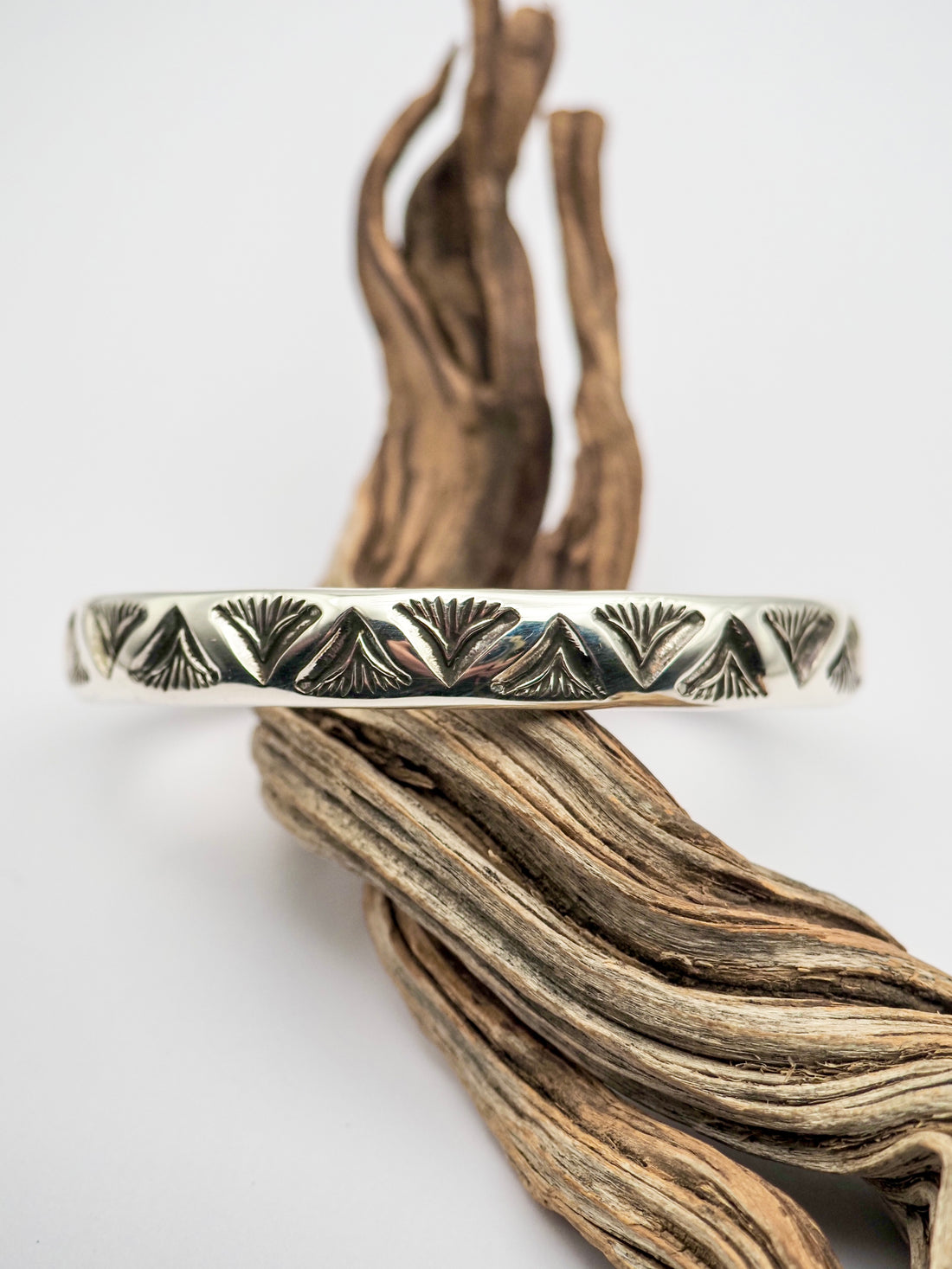 MTO Aloe Stamped Heavyweight Stacker Cuff