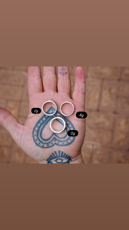 Hand Stamped Sterling Silver Half Round Stacker Rings