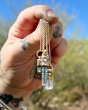 Congo Tourmaline 14k Gold O Ring Talisman Necklace