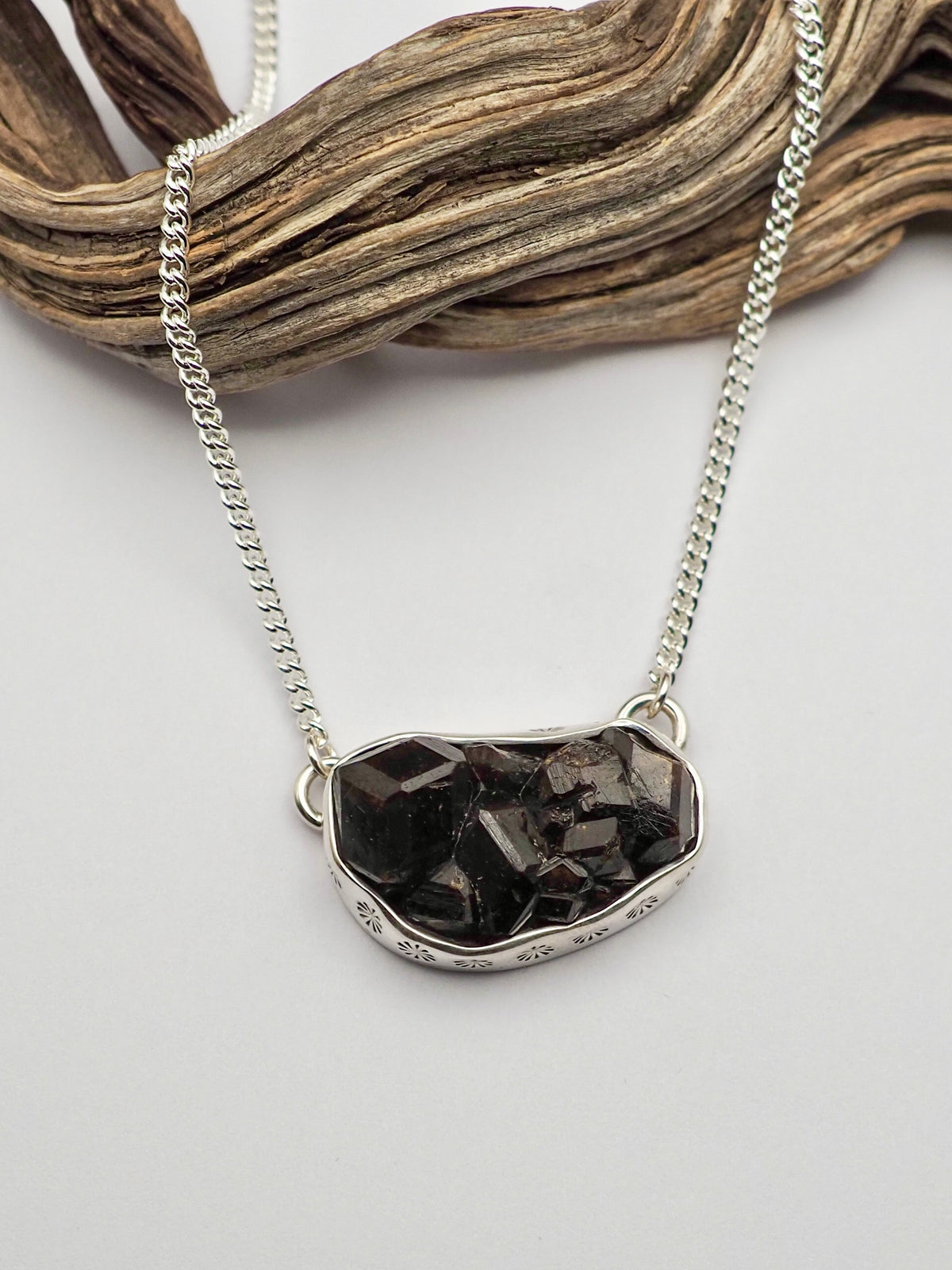Small Mali Garnet Cluster Talisman Necklace