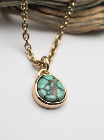 Desert Bloom Variscite 14k Gold Pendant