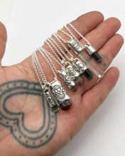 Pink Tourmaline Eyes Talisman Necklace