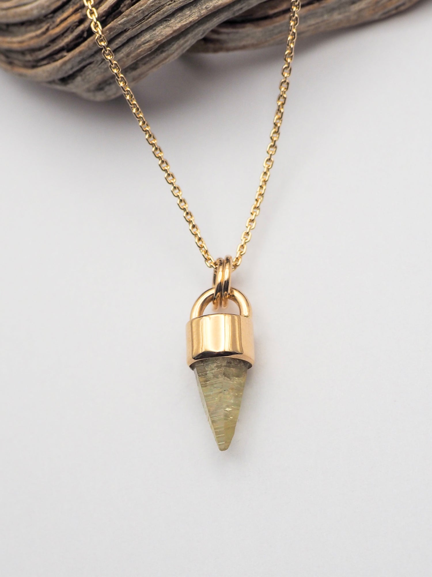 Yellow Sapphire 14k Gold Mini Talisman