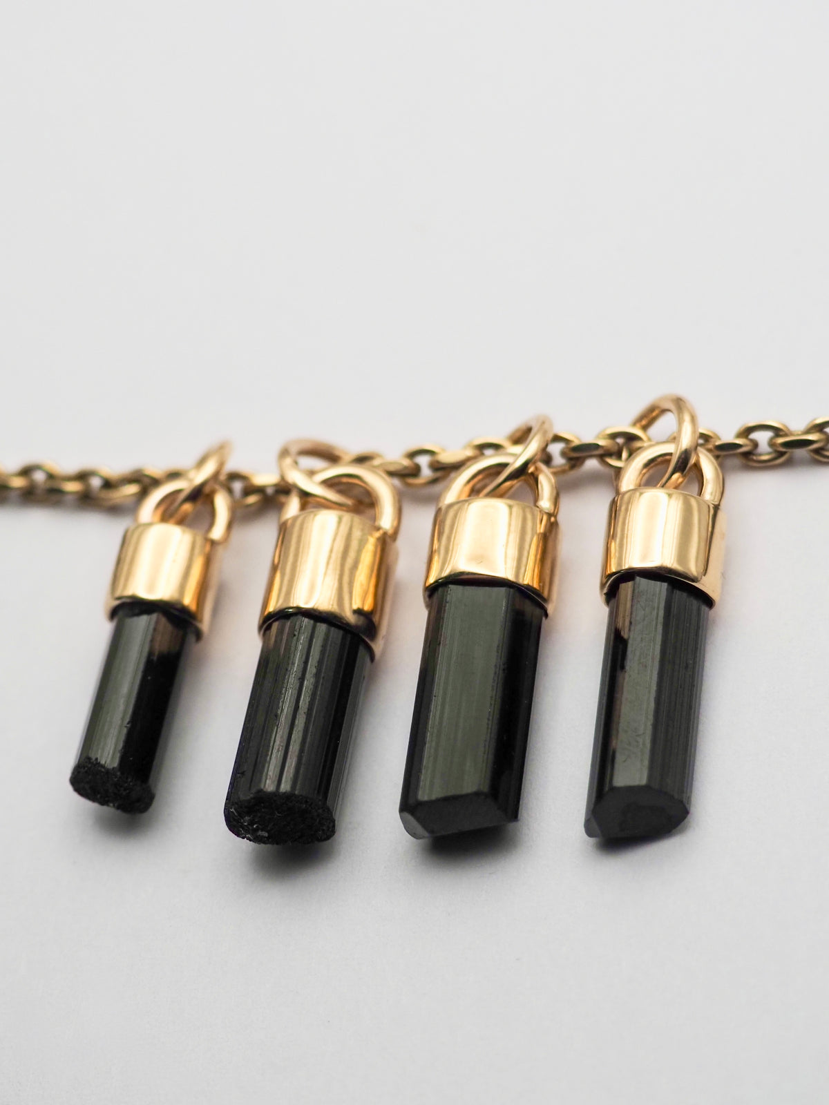 Black Tourmaline 14k Gold Talisman