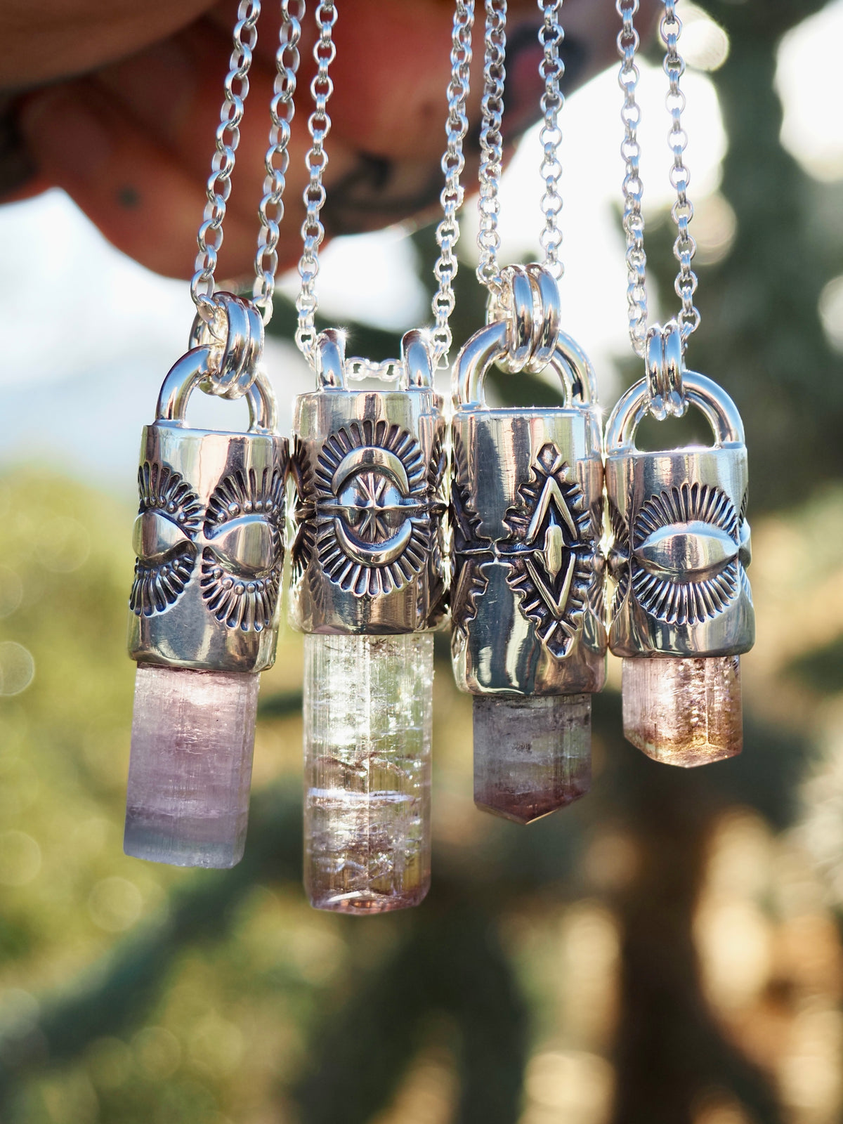 Mauve Tourmaline Mojave Talisman Necklace
