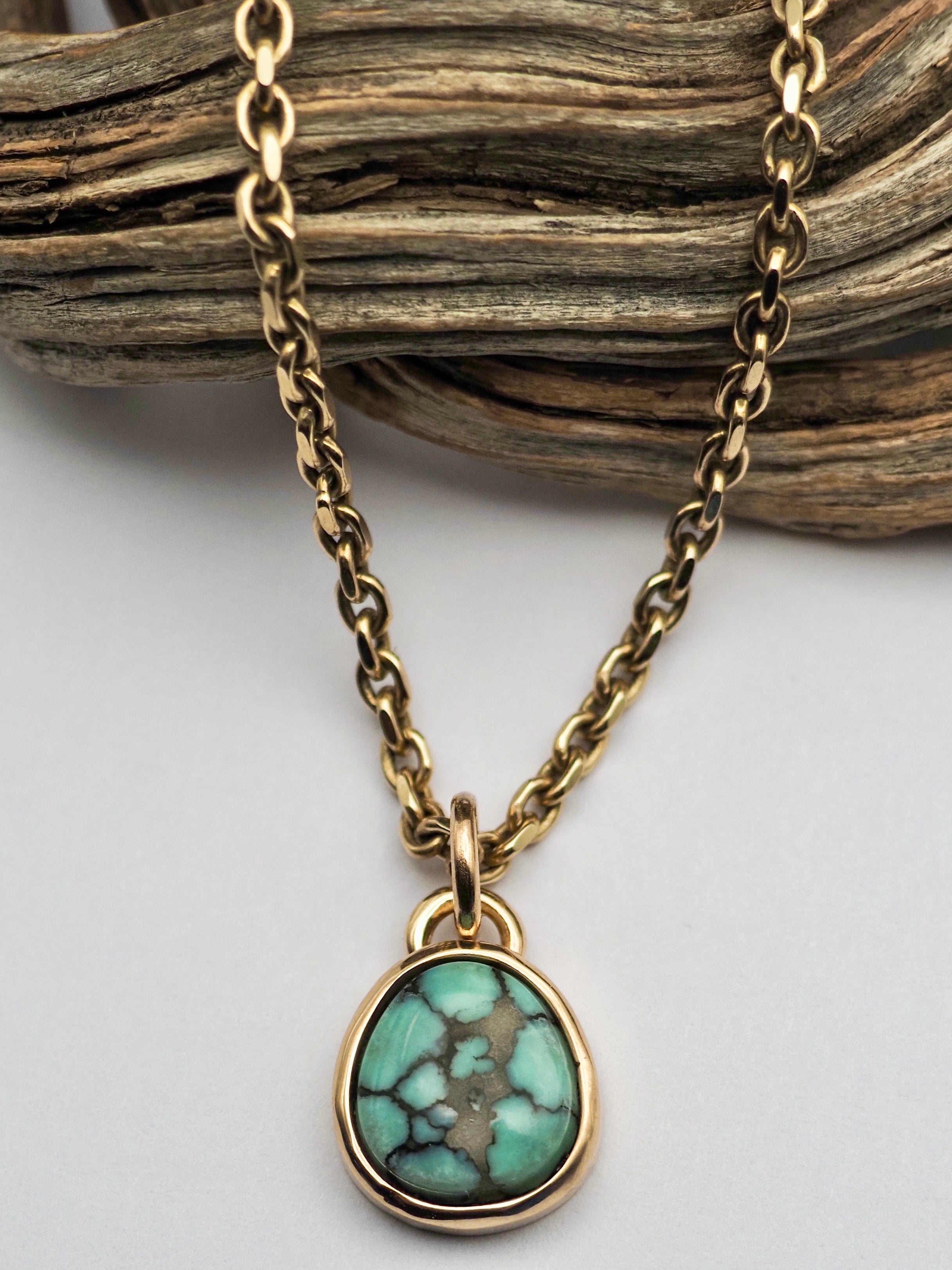 Desert Bloom Variscite 14k Gold Pendant