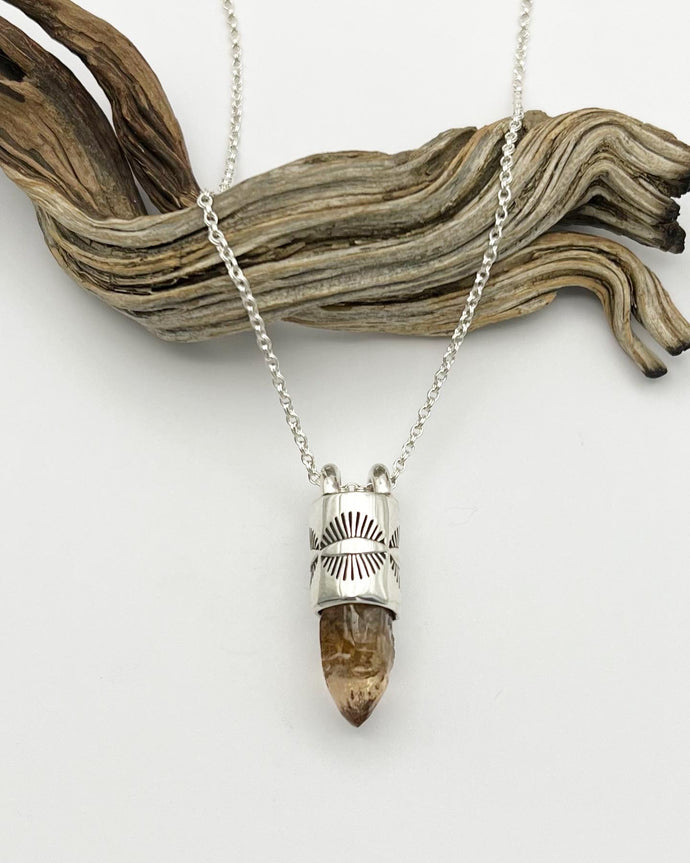Champagne Topaz Eye Talisman Necklace