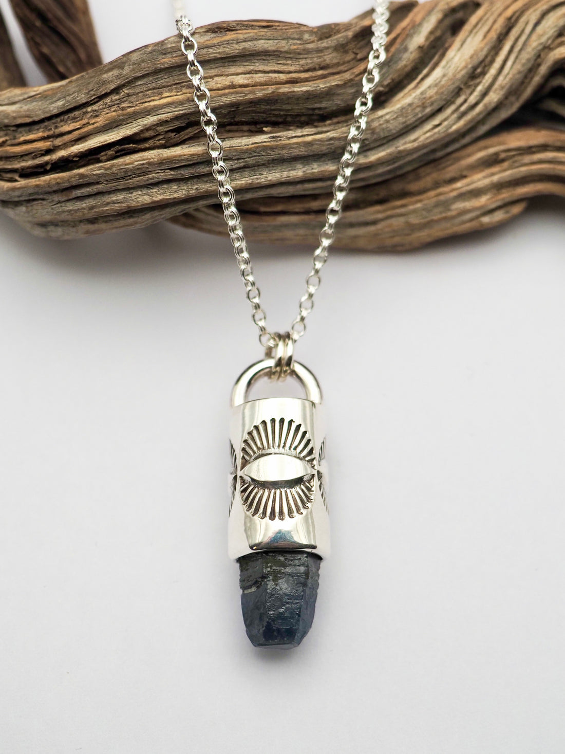 Sapphire Eye Talisman Necklace