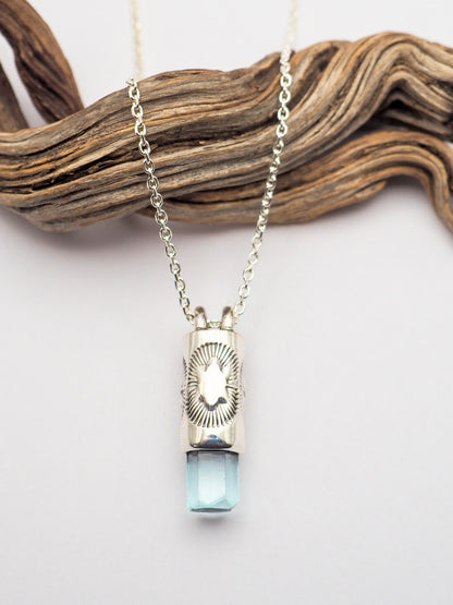 Gem Vanadium Beryl Cactus Flower Talisman Necklace