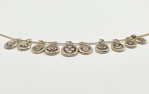 14k Gold Lucky Raincloud Pendant Necklace (B)