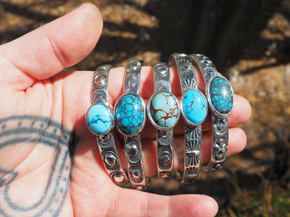 Egyptian Turquoise Sun Heavyweight Stacker Cuff S/M