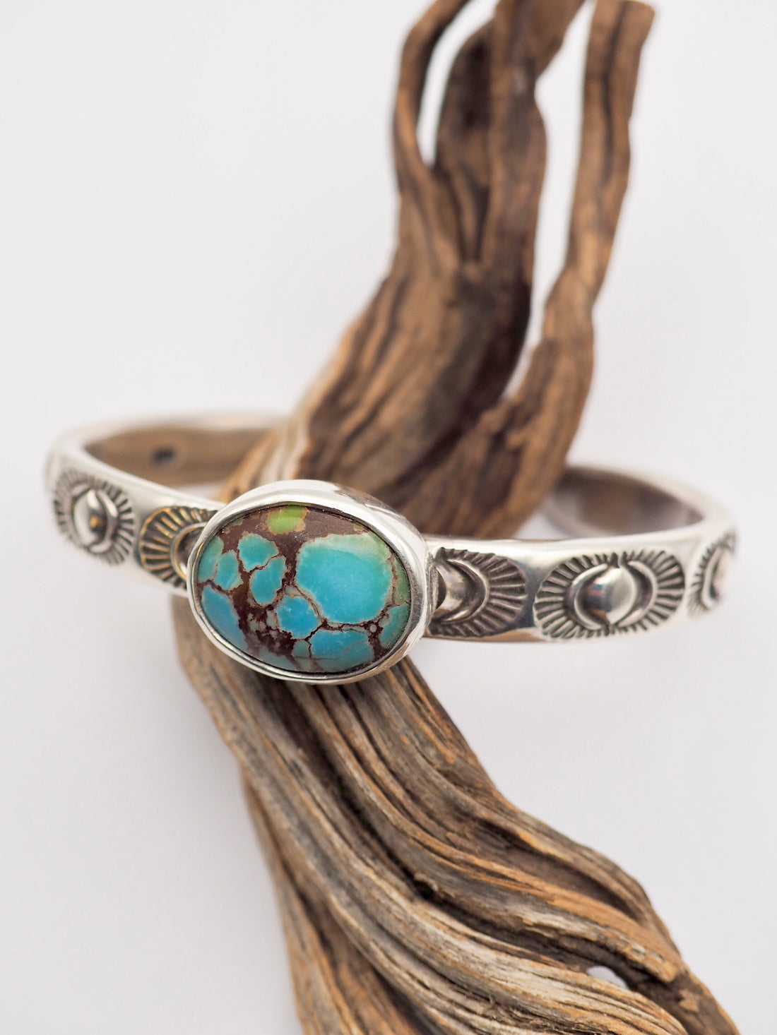 Egyptian Turquoise Eye II Heavyweight Stacker Cuff XS