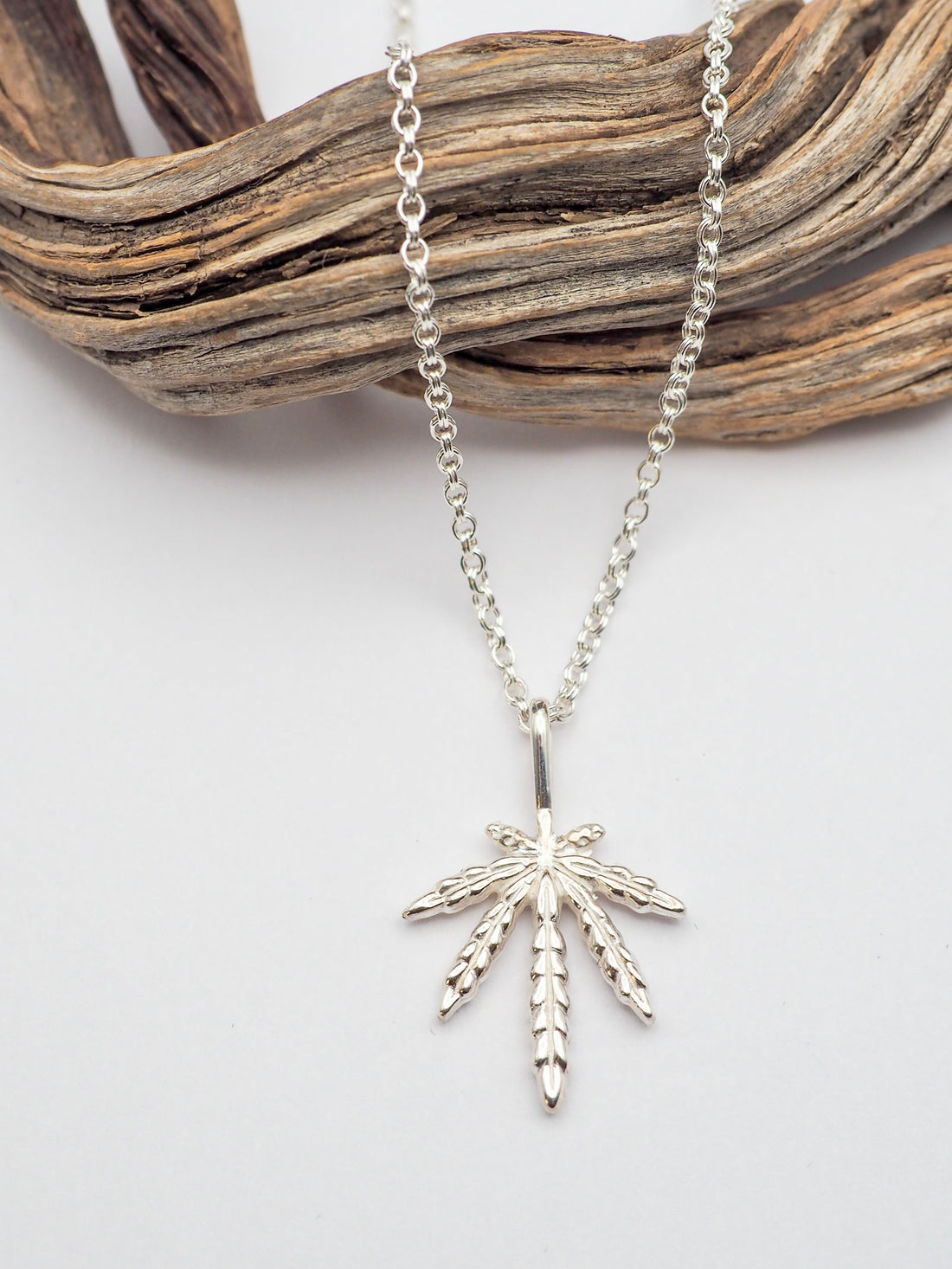Sterling Silver Sweet Leaf Necklace