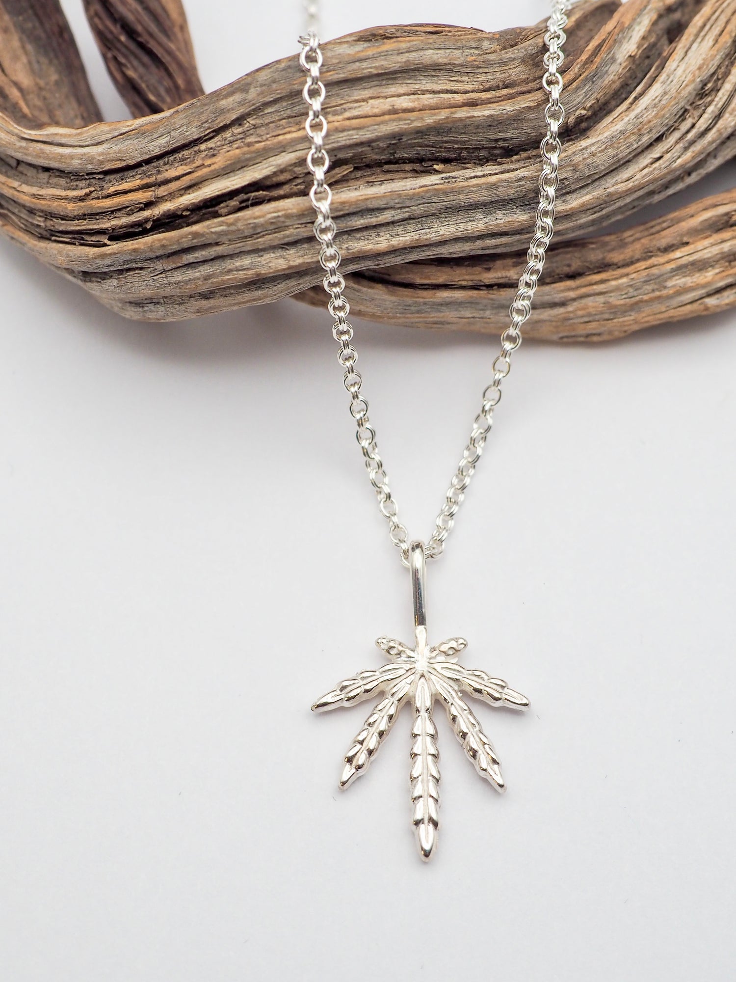 Sterling Silver Sweet Leaf Necklace