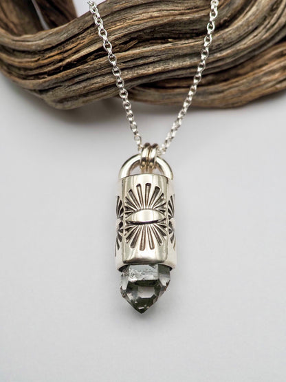 Herkimer Diamond Juniper Talisman Necklace