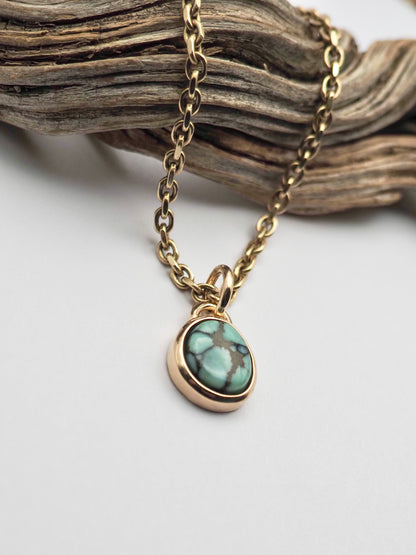 Desert Bloom Variscite 14k Gold Pendant