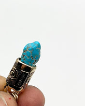 Lone Mountain Turquoise 14k Gold Eye Talisman Necklace